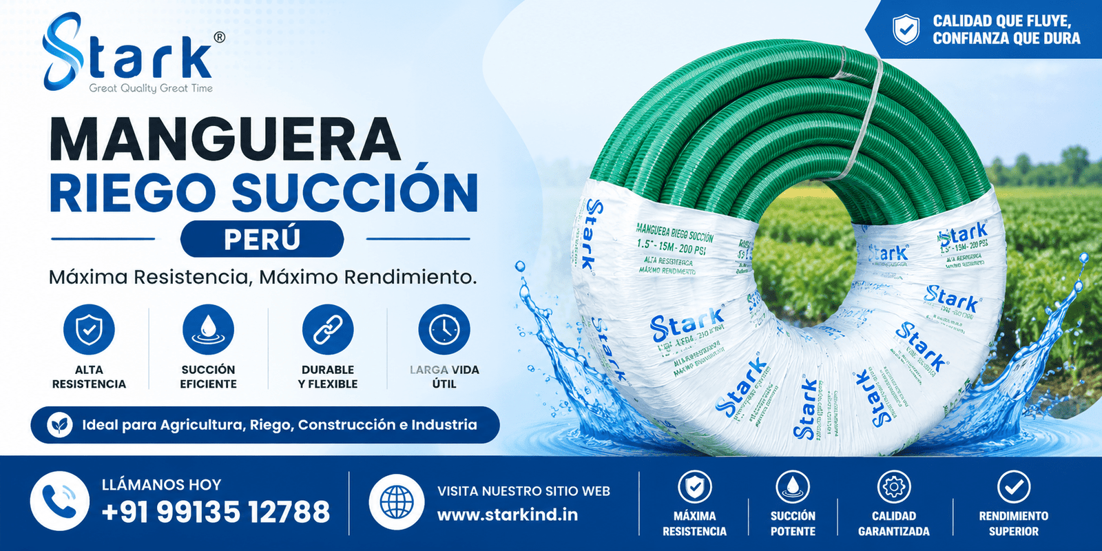Manguera Riego Succión Perú