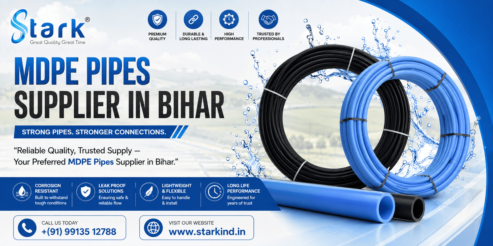 MDPE Pipes Supplier in Bihar